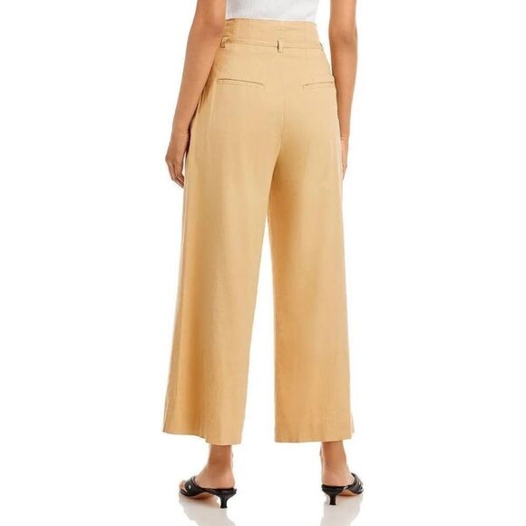 Derek Lam IO Crosby Sergio Linen Blend High Waist Wide Leg Pants Size 8 NWT $450 - Picture 2 of 5